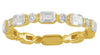 .86CT DIAMOND 14KT YELLOW GOLD ROUND & BAGUETTE CLASSIC WEDDING ANNIVERSARY RING