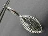 ESTATE 1.50CT WHITE & CHOCOLATE FANCY DIAMOND 14KT WHITE GOLD TEAR DROP EARRINGS