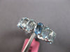 7.79CT AAA AQUAMARINE 14KT WHITE GOLD 3D CLASSIC OVAL ETERNITY ANNIVERSARY RING