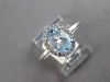 2.12CT DIAMOND & AAA AQUAMARINE 18KT WHITE GOLD 3D OVAL & ROUND ENGAGEMENT RING