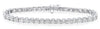 ESTATE LARGE 5.03CT DIAMOND 14KT WHITE GOLD 3D ROUND CLASSIC TENNIS BRACELET