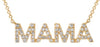 ESTATE .22CT DIAMOND 14KT YELLOW GOLD 3D CLASSIC MAMA FUN NECKLACE