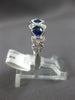.76CT DIAMOND & AAA SAPPHIRE 14KT WHITE GOLD 3D 3 STONE FILIGREE ANIVERSARY RING