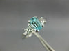1.72CT DIAMOND & AAA AQUAMARINE 14K WHITE GOLD 3D 3 STONE ENGAGEMENT RING #26564