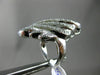 ESTATE LARGE 2.36CT ROUND & BUGETTE DIAMOND 14K WHITE GOLD 3D INFINITY LOVE RING