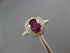 LARGE 2.36CT DIAMOND & AAA PINK TOURMALINE 14KT WHITE GOLD OVAL ENGAGEMENT RING