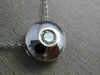 ESTATE .17CT DIAMOND 14KT WHITE GOLD 3D CLASSIC ROUND SOLITAIRE PENDANT #4672