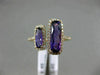 1.74CT DIAMOND & AAA AMETHYST 14KT ROSE GOLD 3D RECTANGULAR DOUBLE HALO FUN RING