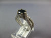 ESTATE 1.21CT DIAMOND & AAA SAPPHIRE 14K WHITE GOLD OVAL & ROUND ENGAGEMENT RING