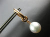 1.49CT DIAMOND & SOUTH SEA PEARL 18K ROSE GOLD 3D ETOILE HUGGIE HANGING EARRINGS