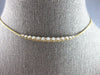 ESTATE .56CT DIAMOND 14KT YELLOW GOLD 3D CLASSIC ROUND JOURNEY BAR LOVE NECKLACE
