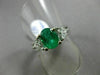 ESTATE 1.63CT DIAMOND & AAA EMERALD 18K WHITE GOLD 3D HEART HALO ENGAGEMENT RING