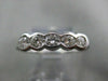 ANTIQUE .70CT DIAMOND 14K WHITE GOLD BEZEL WEDDING ANNIVERSARY RING 4M FG 9684