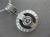 ESTATE .73CT DIAMOND 14KT WHITE GOLD 3D CIRCLE OF LOVE SOLITAIRE PENDANT #7554