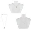 ESTATE .16CT DIAMOND 14KT WHITE & ROSE GOLD DOUBLE KITE ADJUSTABLE FUN NECKLACE