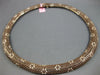 WIDE 58.78CT DIAMOND & AAA SMOKEY TOPAZ 14KT ROSE GOLD ETERNITY TENNIS NECKLACE