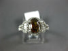ESTATE 1.5CT WHITE & CHOCOLATE FANCY DIAMOND 14K WHITE GOLD OVAL ENGAGEMENT RING
