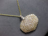 EXTRA LARGE 3.33CT DIAMOND 14KT YELLOW GOLD 3D INVISIBLE LOVE FLOATING PENDANT