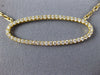 ESTATE LARGE .49CT DIAMOND 18KT YELLOW GOLD 3D OPEN SIDEWAYS OVAL FUN PENDANT