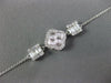 .51CT DIAMOND 18K WHITE GOLD ROUND & BAGUETTE 4 LEAF CLOVER FLOWER LOVE BRACELET