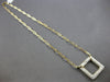 LARGE & LONG 3.30CT DIAMOND 14KT YELLOW GOLD 3D PAVE OPEN SQUARE LOVE NECKLACE