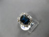 WIDE 2.61CT DIAMOND & AAA SAPPHIRE 14K WHITE GOLD 3D EMERALD CUT ENGAGEMENT RING