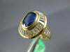 LARGE 2.95CT DIAMOND & AAA SAPPHIRE 18KT YELLOW GOLD 3D CHANNEL ENGAGEMENT RING