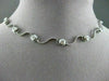 ESTATE 1.20CT DIAMOND 14KT WHITE GOLD FLOATING WAVE BY THE YARD NECKLACE #7219