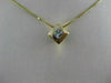 ESTATE PRINCESS DIAMOND ETOILE SOLITAIRE 14K GOLD FLOATING NECKLACE G VVS #14290
