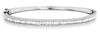 1.7CT DIAMOND 14K WHITE GOLD ROUND & BAGUETTE SEMI ETERNITY CUFF BANGLE BRACELET