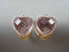 ANTIQUE WIDE 25.22CT HUGE 14KT DIAMOND, CITRINE & PINKISH QUARTZ GOLD EARRINGS!!