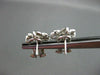 ANTIQUE LARGE .85CT DIAMOND 14KT W GOLD ETOILE FLOWER CLIP ON EARRINGS #ELV22