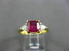 ESTATE 1.74CT DIAMOND & RUBALITE 18KT TWO TONE GOLD 3D FILIGREE ENGAGEMENT RING