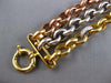 EXTRA LARGE & LONG 1.50CT DIAMOND 14K TRI COLOR GOLD MULTI ROW TOGGLE BRACELET