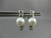 ESTATE .30CT DIAMOND & AAA SOUTH SEA PEARL ETOILE 18K WHITE GOLD EARRINGS #11490