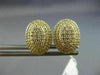 LARGE .83CT DIAMOND 14K YELLOW GOLD 3D CLUSTER DOUBLE HALO CLIP ON POST EARRINGS