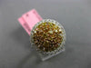 ESTATE LARGE 1.09CT DIAMOND 18KT WHITE & YELLOW GOLD HALO CIRCULAR COCKTAIL RING