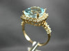 ESTATE LARGE 4.05CT DIAMOND & AAA AQUAMARINE 14K ROSE GOLD 3D ENGAGEMENT RING