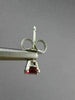 ESTATE .60CT AAA RUBY 14KT WHITE GOLD 3D CLASSIC SOLITAIRE ROUND STUD EARRINGS