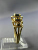 ANTIQUE 1.60CT SAPPHIRE 14KT YELLOW GOLD GRADUATING MARQUISE PYRAMID RING #22654
