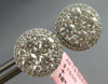 EXTRA LARGE 2.35CT DIAMOND 14KT WHITE GOLD CLUSTER INVISIBLE HALO STUD EARRINGS