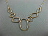 ESTATE LARGE .90CT ROUND DIAMOND 14KT ROSE GOLD 3D MULTI OPEN OVAL FUN NECKLACE