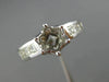 ESTATE .94CT DIAMOND 14KT WHITE GOLD 3D CROWN SEMI MOUNT ENGAGEMENT RING #2078