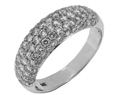 1.20CT DIAMOND 14KT WHITE GOLD 3D MULTI ROW ROUND SEMI ETERNITY ANNIVERSARY RING