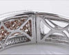 EXTRA LARGE 16.09CT WHITE PINK DIAMOND 18KT WHITE ROSE GOLD MULTI SHAPE BRACELET
