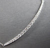 ESTATE LARGE .47CT DIAMOND 18KT WHITE GOLD CLASSIC GRADUATING BAR LOVE NECKLACE