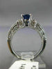 ESTATE 2.24CT DIAMOND & SAPPHIRE 14KT WHITE GOLD FILIGREE ENGAGEMENT RING #2876