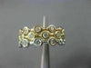 ESTATE 1.44CT DIAMOND 14KT TRI COLOR GOLD ETOILE BEZEL ETERNITY ANNIVERSARY RING