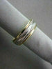 ESTATE WIDE 18KT WHITE & YELLOW GOLD HAND CRAFTED MENS WEDDING ANNIVERSARY RING