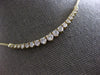 ESTATE LARGE 1.15CT DIAMOND 14K YELLOW GOLD GRADUATING V SHAPE BAR LOVE NECKLACE